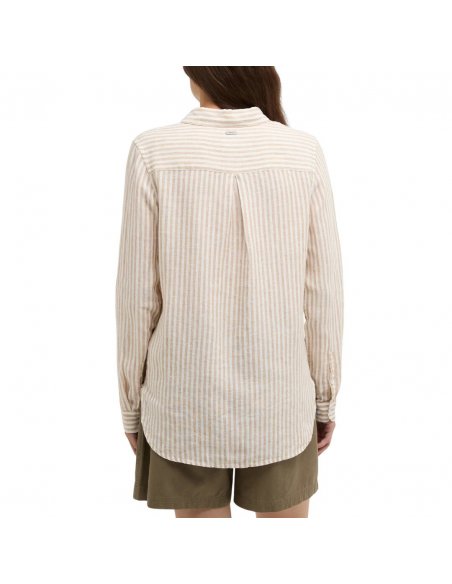 Camicia donna in lino a righe sottili Barbour