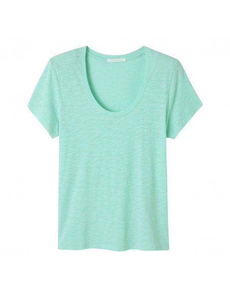 T-shirt manica corta scollo a U American Vintage