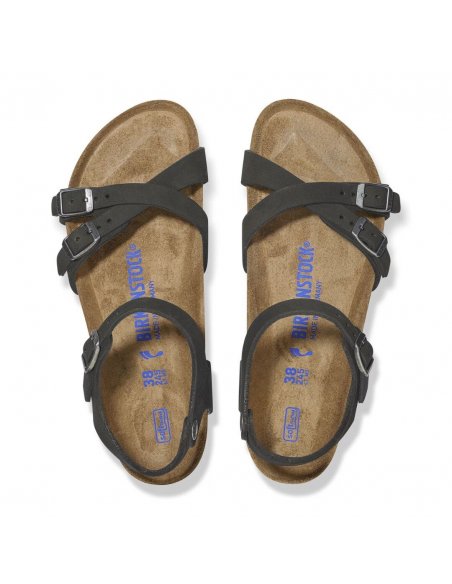 Sandalo Birkenstock Kumba black plantare morbido