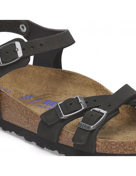 Sandalo Birkenstock Kumba black plantare morbido
