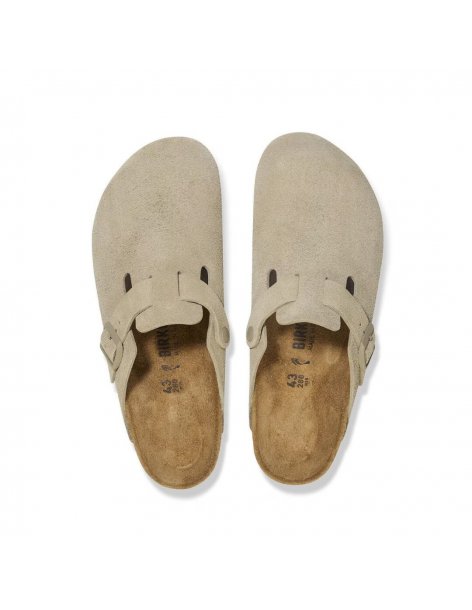 Sabot Birkenstock Boston suede faded khaki 2