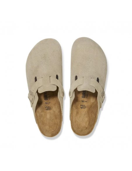 Sabot Birkenstock Boston suede faded khaki