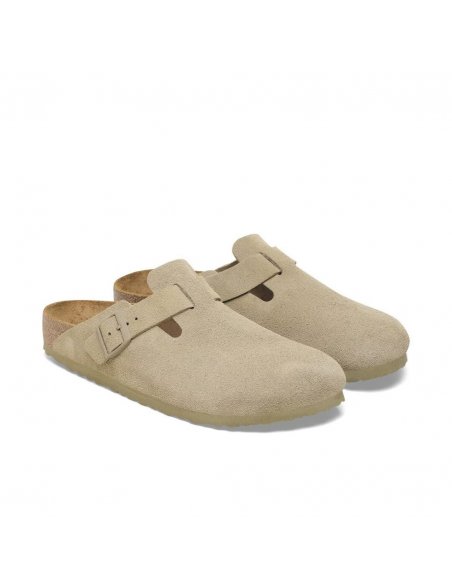 Sabot Birkenstock Boston suede faded khaki