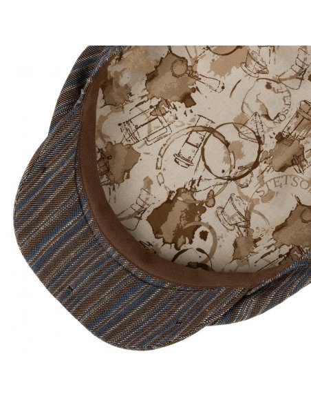 Coppola Stetson Driver Cap Linen Stripe Barista