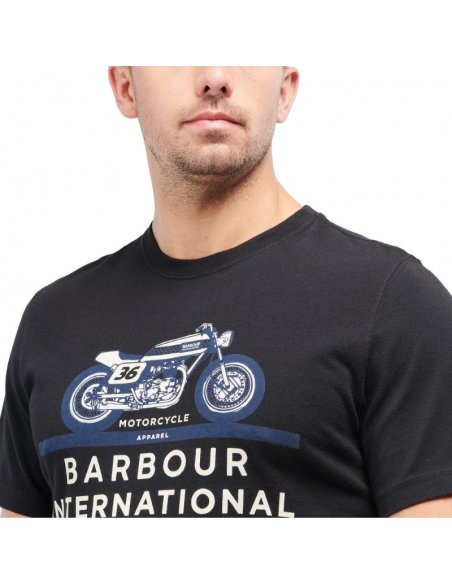 T-shirt con stampa motocicletta Barbour International