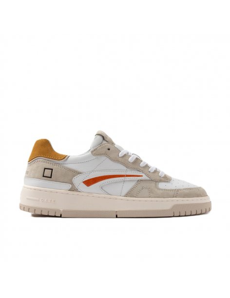Sneakers D.a.t.e. Torneo Pure Calf White-Yellow