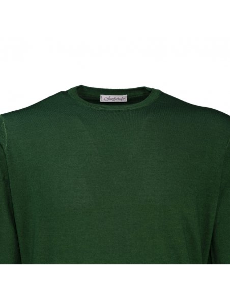 Maglia girocollo in lana merino Santorufo